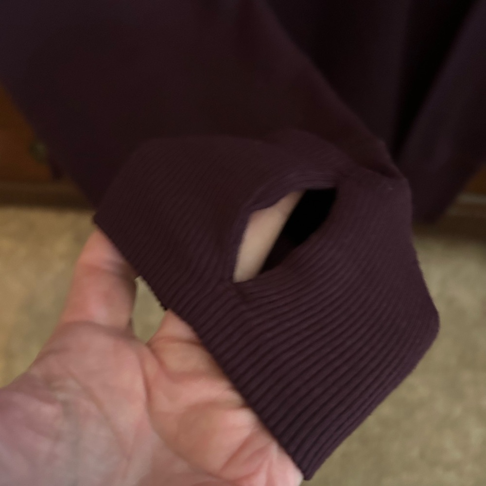 EUC Athleta Deep Purple Coaster Luxe Sweatshirt With Thumb holes,size Large-tall - Picture 13 of 15